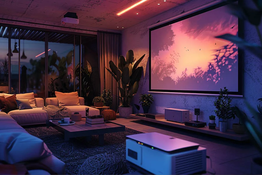 home cinema with projector