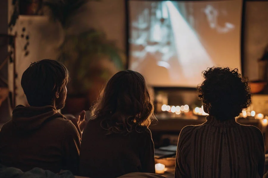 home cinema with projector